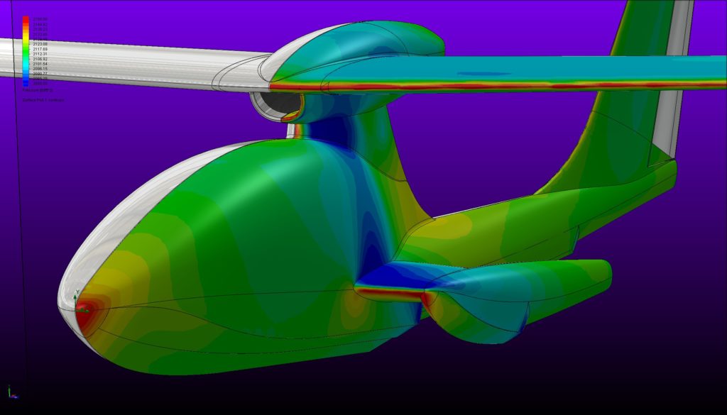 Fuselage and wing surface pressure